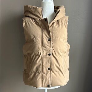 Women’s Size M Kyodan Tan Puffer Vest with Hood